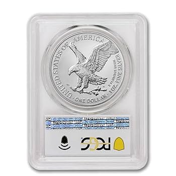 【新品】Eagleシルバーイーグル銀貨2022-W PCGS MS70 2022 (W) 1 oz American Silver Eagle MS-70 (First Day of